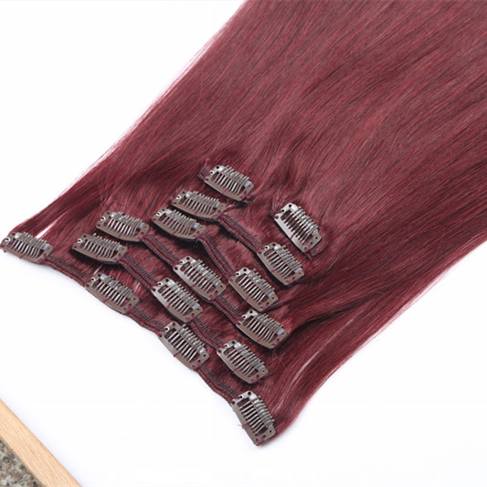 wholesale best remy hair extension clip on raw clip in hair extensions HN212